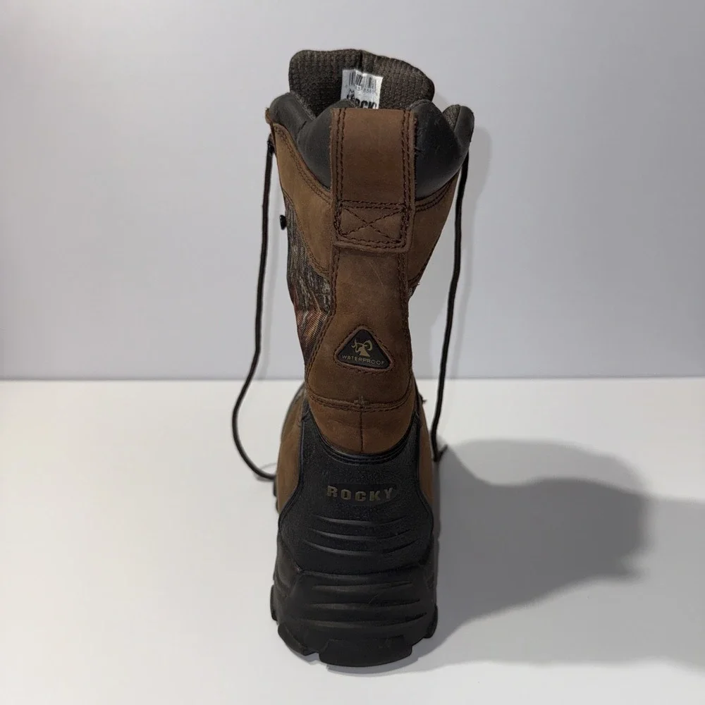 Rocky 1000 Gram Thinsulate Waterproof Hunting Boots Camo Brown Men's Size 11M - Picture 9 of 14